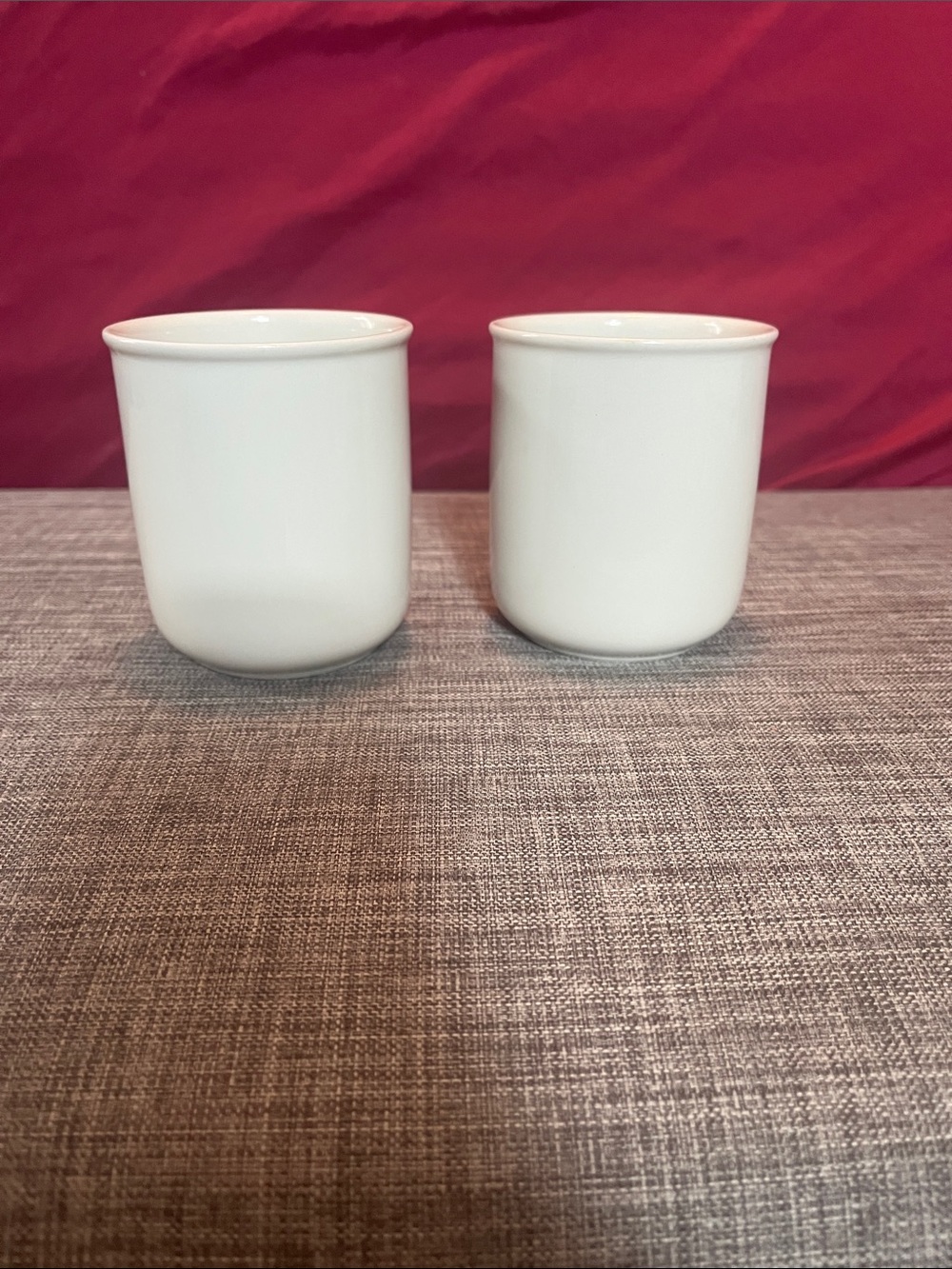 Minimal White Ceramic Espresso Cups - Set of 2
